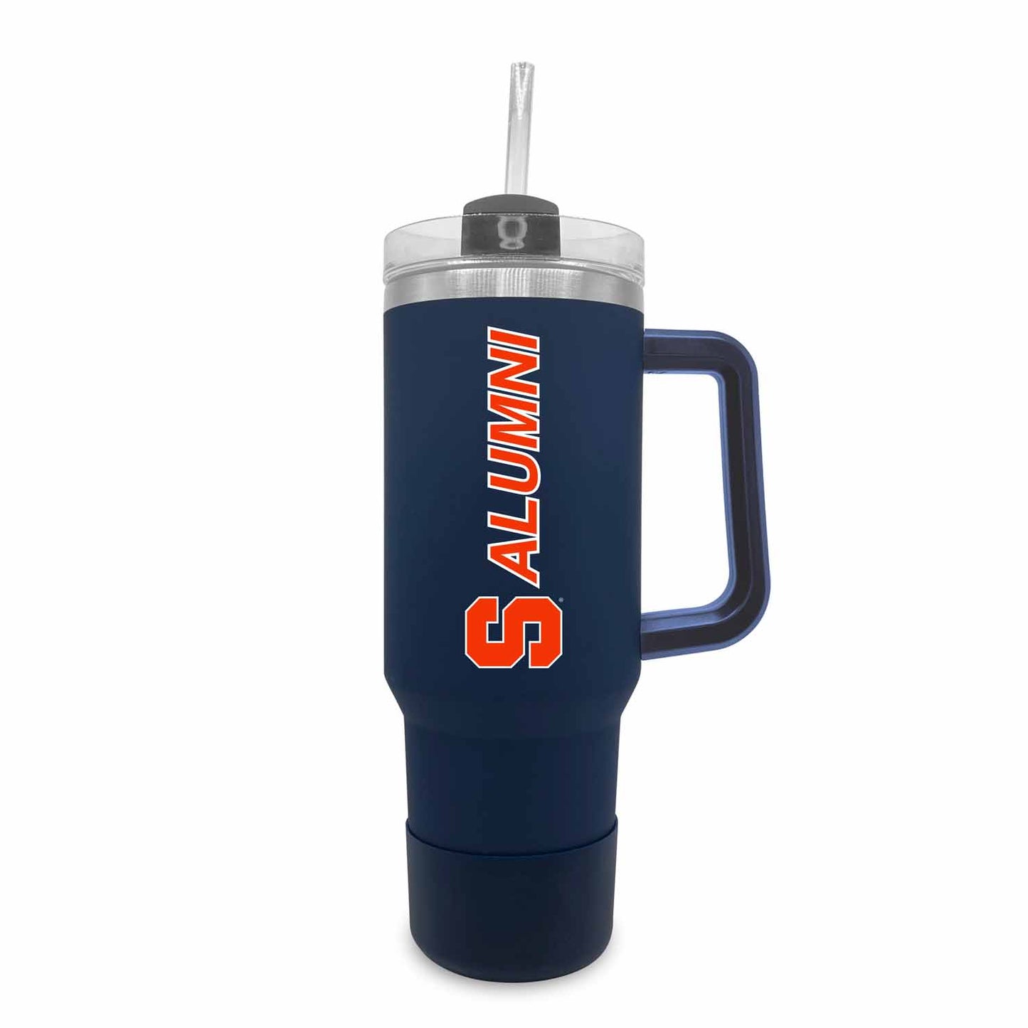 Syracuse Orange Collegiate 40oz Stainless Steel Travel Tumbler with Handle for Alumni - Navy
