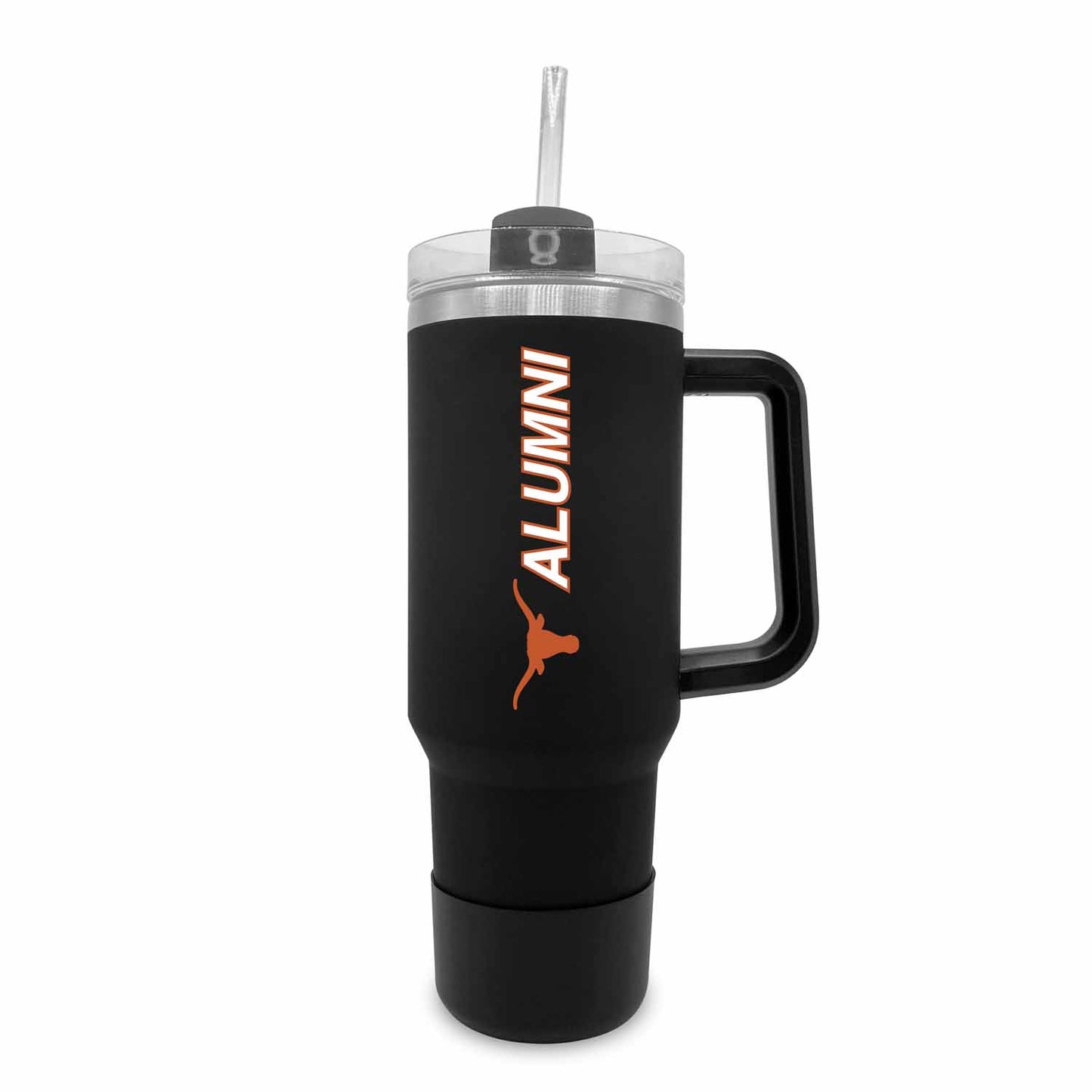 Texas Longhorns Collegiate 40oz Stainless Steel Travel Tumbler with Handle for Alumni - Black