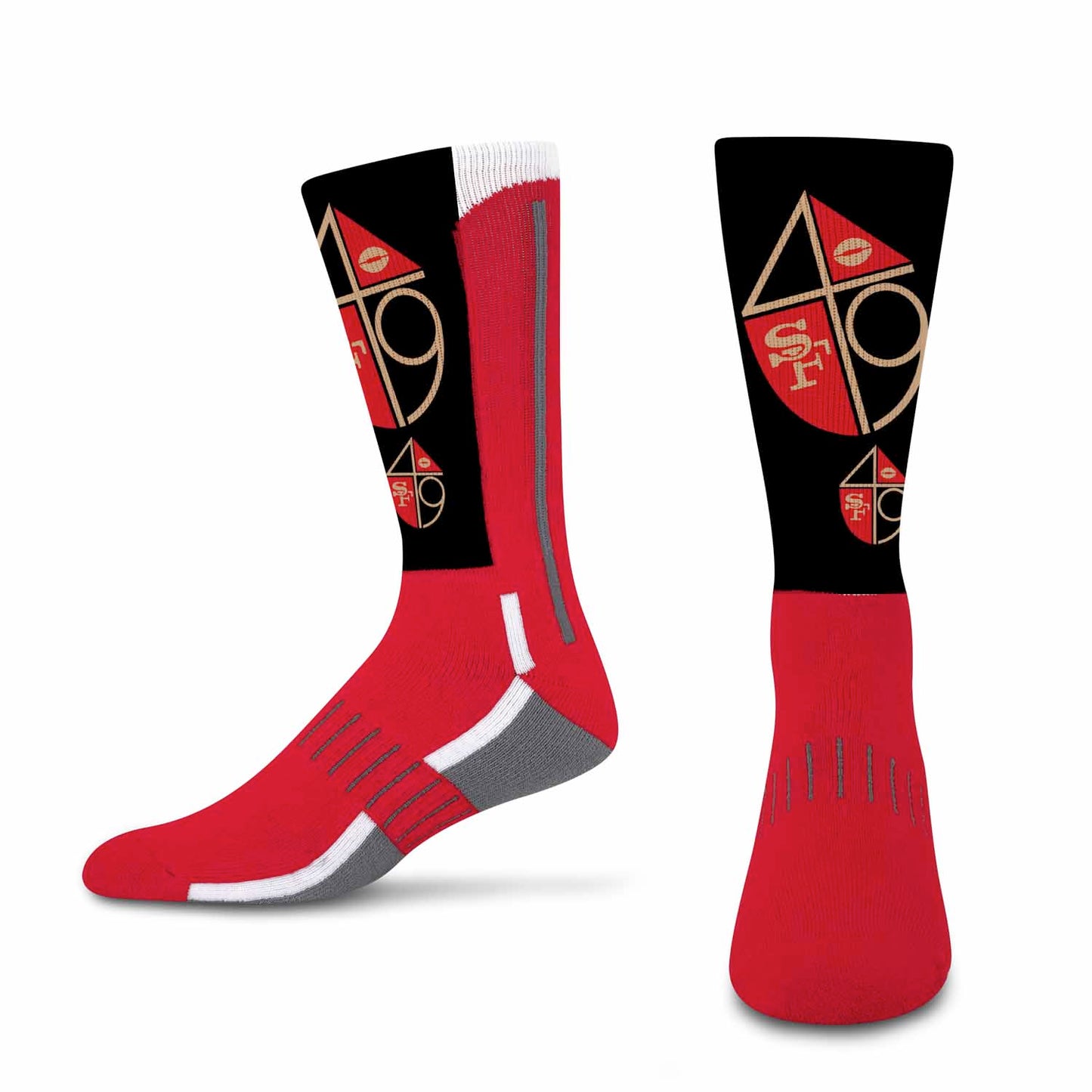 San Francisco 49ers NFL V Curve Socks - Team Color