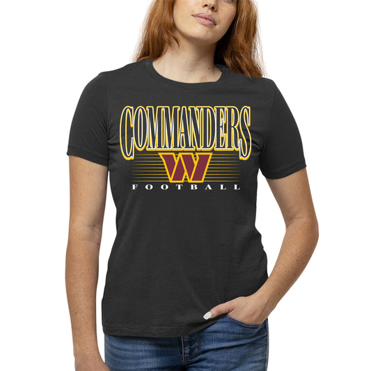 Washington Commanders NFL Womens Overtime Blueprint Tag-Less T-Shirt - Black