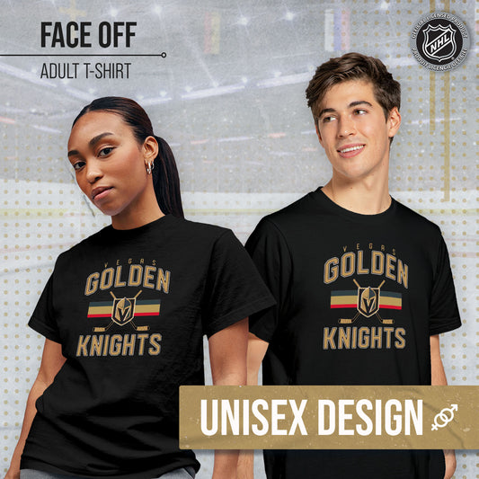 Las Vegas Golden Knights NHL Adult Faceoff Tag-Less T-Shirt - Black