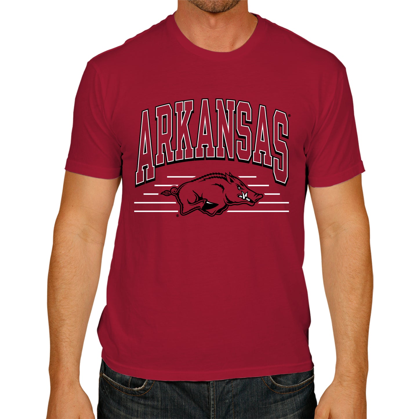 Arkansas Razorbacks NCAA Adult Unisex Overtime Classics T-Shirt - Cardinal
