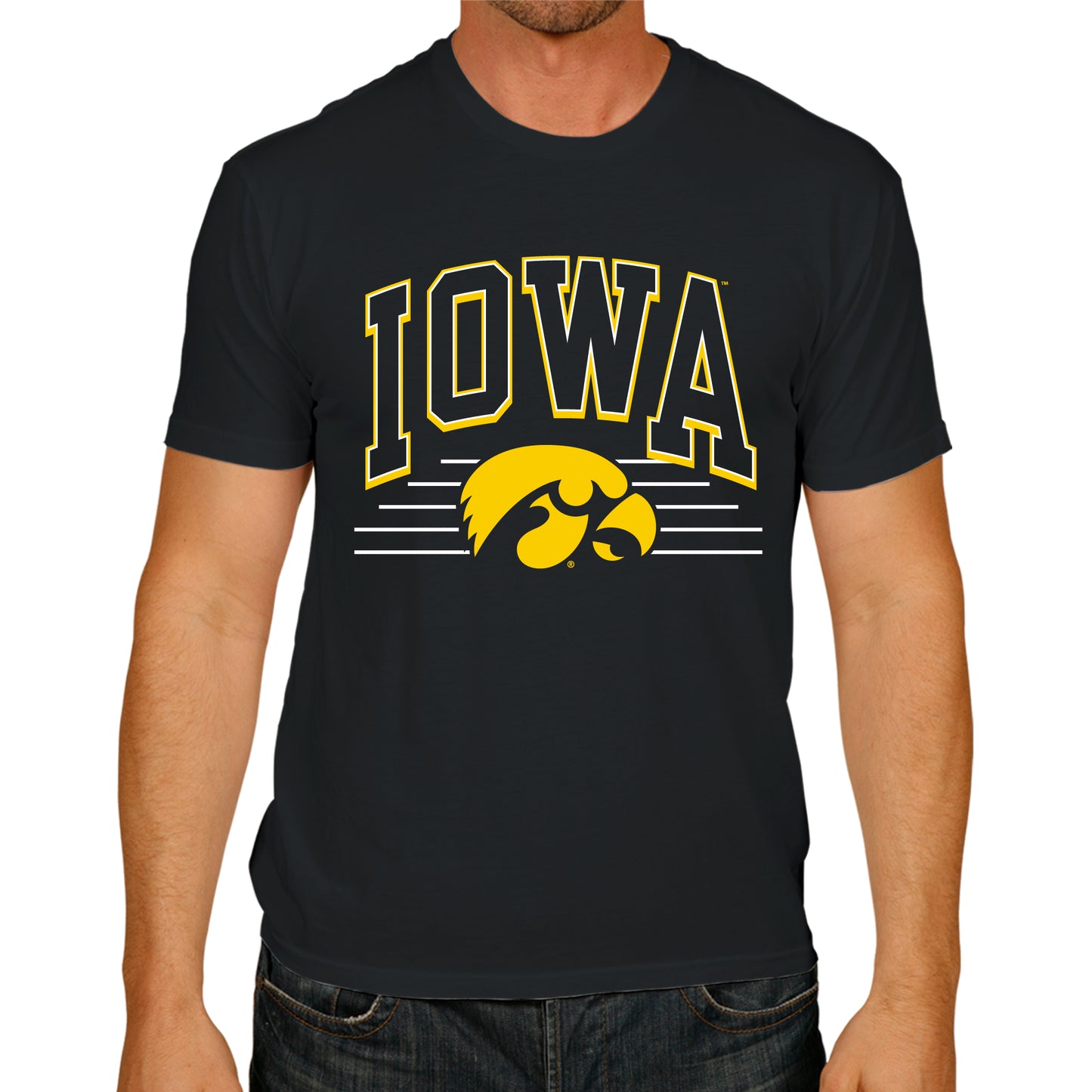 Iowa Hawkeyes NCAA Adult Unisex Overtime Classics T-Shirt - Black