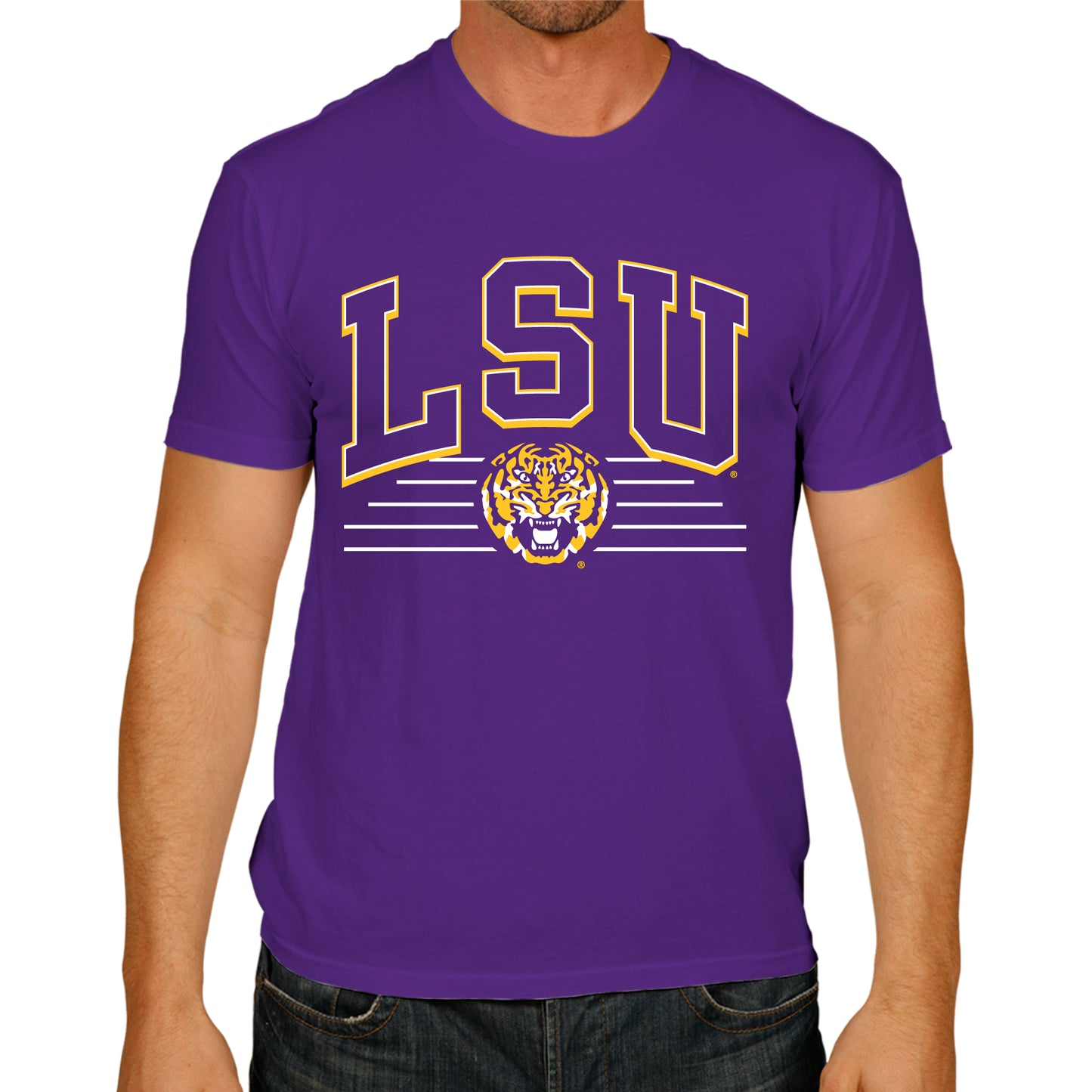 LSU Tigers NCAA Adult Unisex Overtime Classics T-Shirt - Purple