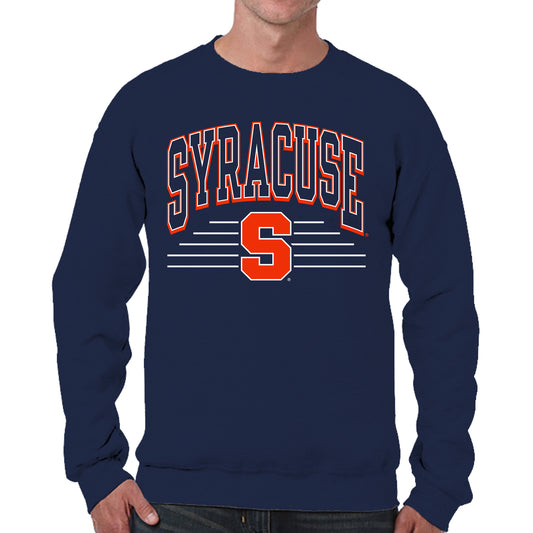 Syracuse Orange NCAA Adult Unisex Overtime Classics Crewneck Fleece Sweatshirt - Navy