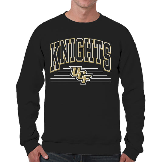 Central Florida Knights NCAA Adult Unisex Overtime Classics Crewneck Fleece Sweatshirt - Black