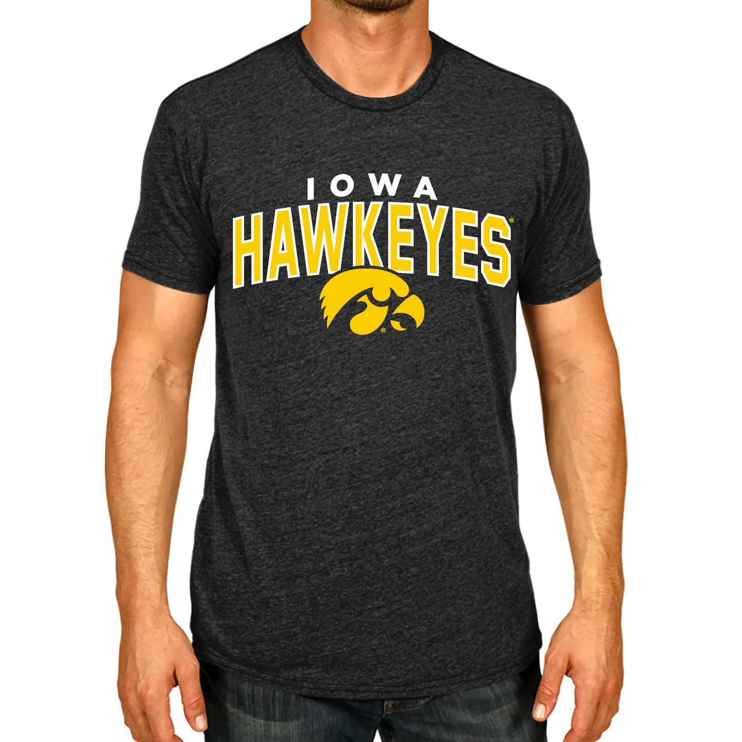 Iowa Hawkeyes NCAA Adult Unisex Starting Fresh T-Shirt - Black Heather