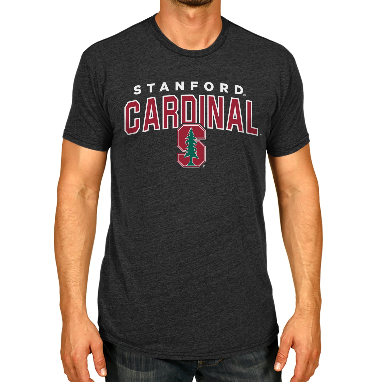 Stanford Cardinal NCAA Adult Unisex Starting Fresh T-Shirt - Black Heather