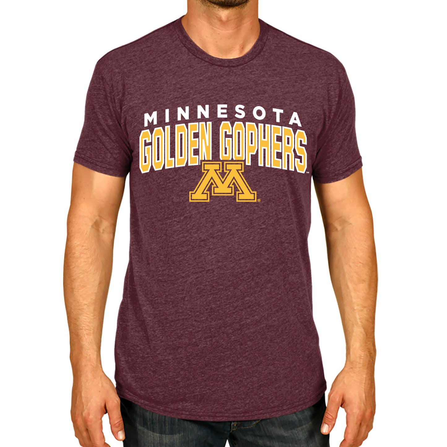 Minnesota Golden Gophers NCAA Adult Unisex Starting Fresh T-Shirt - Maroon Heather