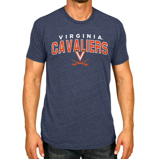 Virginia Cavaliers NCAA Adult Unisex Starting Fresh T-Shirt - Navy Heather