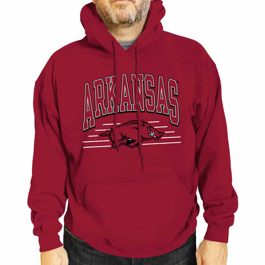Arkansas Razorbacks NCAA Adult Unisex Overtime Classics Hooded Fleece Sweatshirt - Cardinal