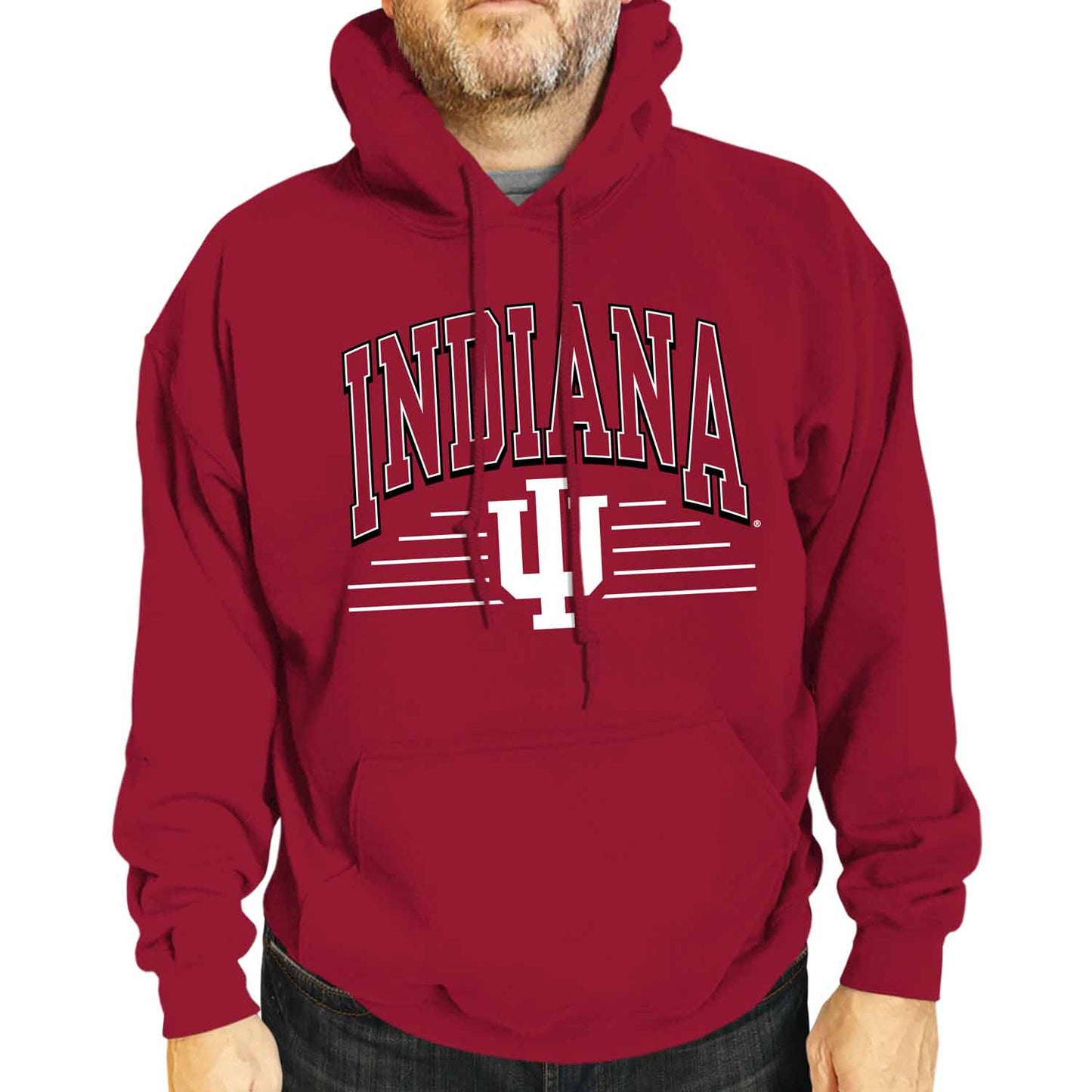 Indiana Hoosiers NCAA Adult Unisex Overtime Classics Hooded Fleece Sweatshirt - Cardinal