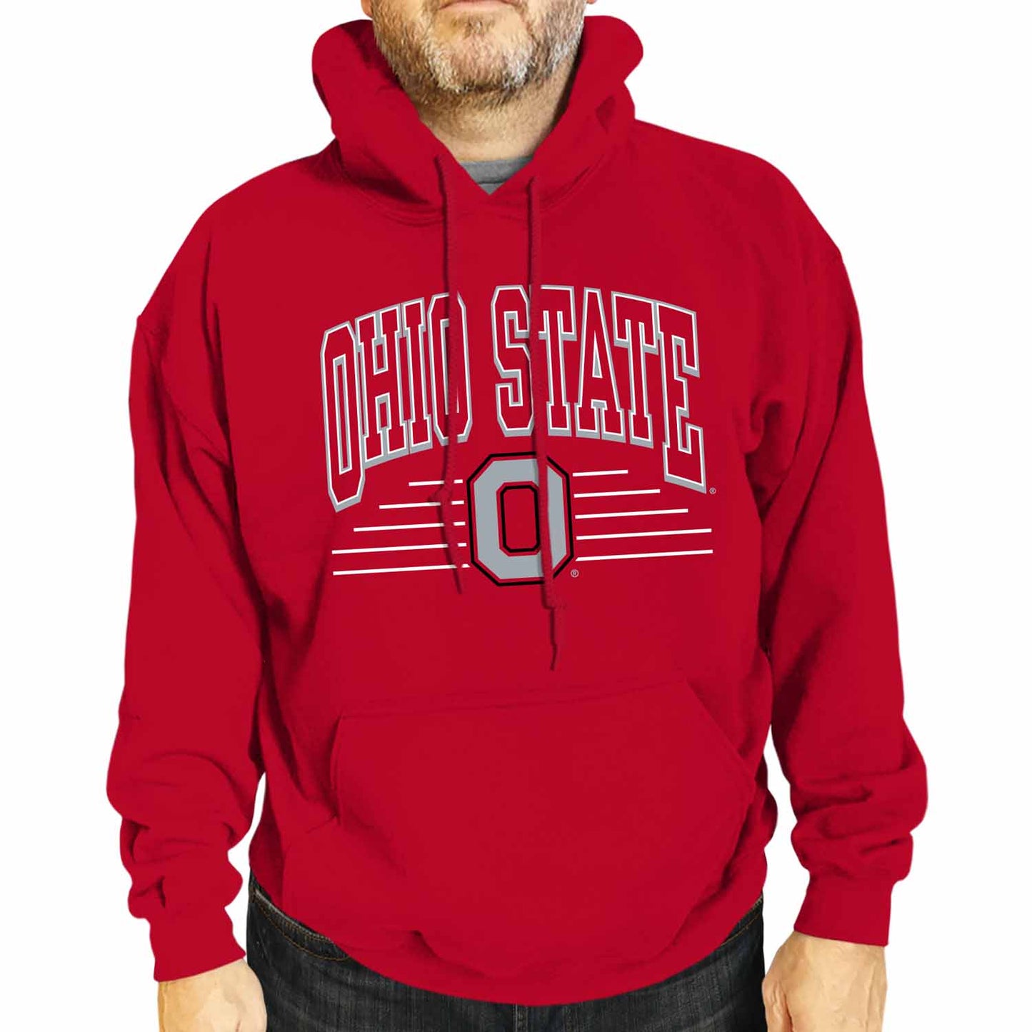 Ohio State Buckeyes NCAA Adult Unisex Overtime Classics Hooded Fleece Sweatshirt - Red