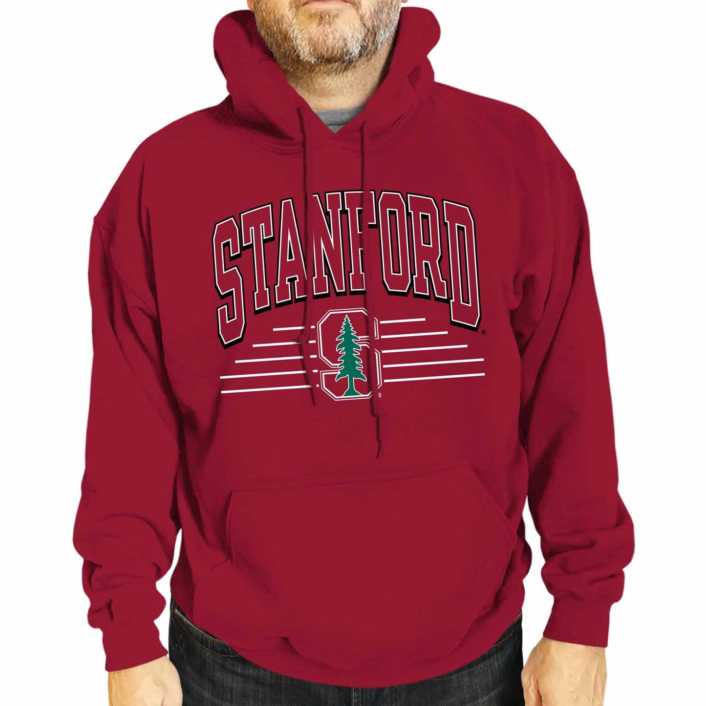 Stanford Cardinal NCAA Adult Unisex Overtime Classics Hooded Fleece Sweatshirt - Cardinal