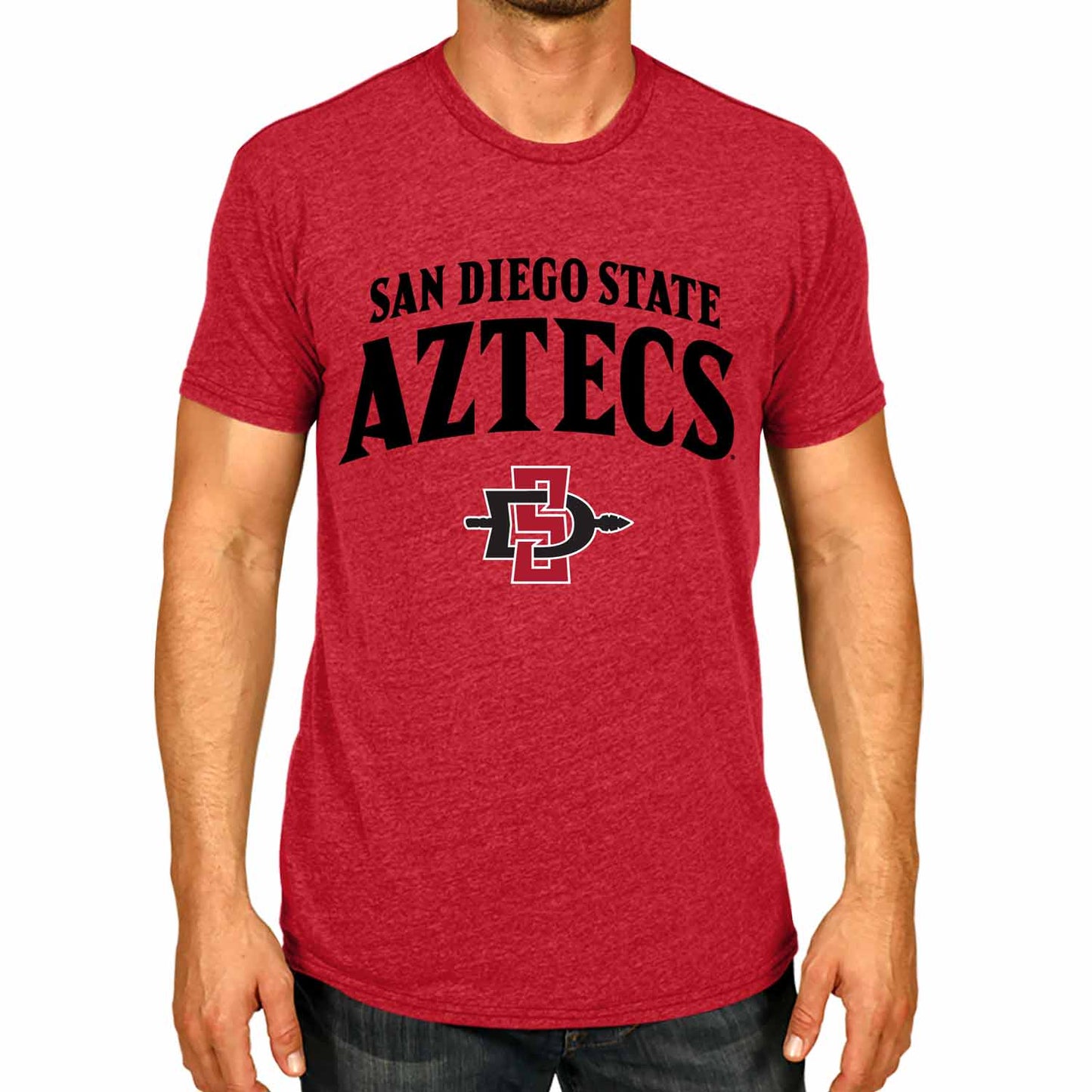San Diego State Aztecs NCAA Adult Unisex Starting Fresh T-Shirt - Red Heather