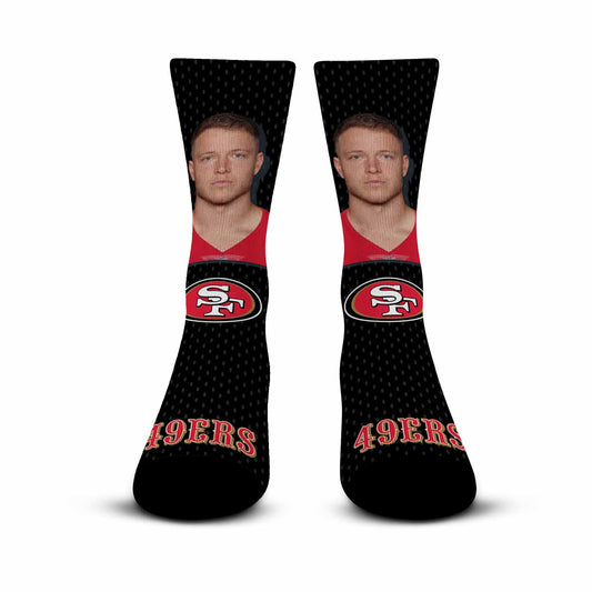 San Francisco 49ers NFL Youth Roster Player Crew Socks - Black