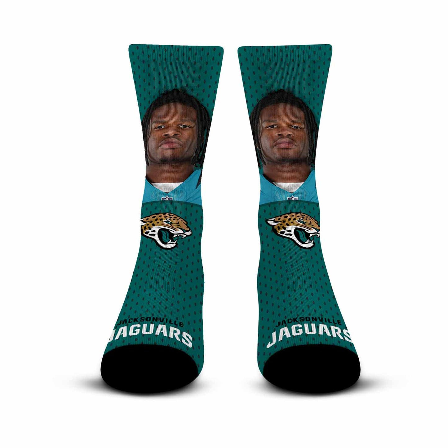 Jacksonville Jaguars NFL Youth Roster Player Crew Socks - Teal