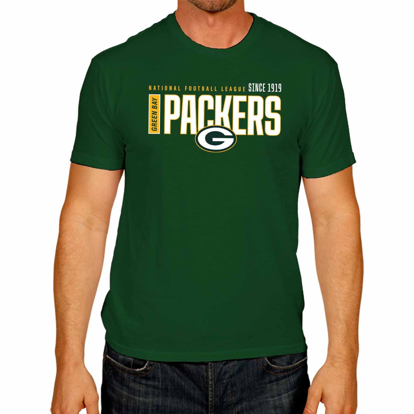 Green Bay Packers NFL Adult Modern Endzone Tag-Less T-Shirt - Forest Green