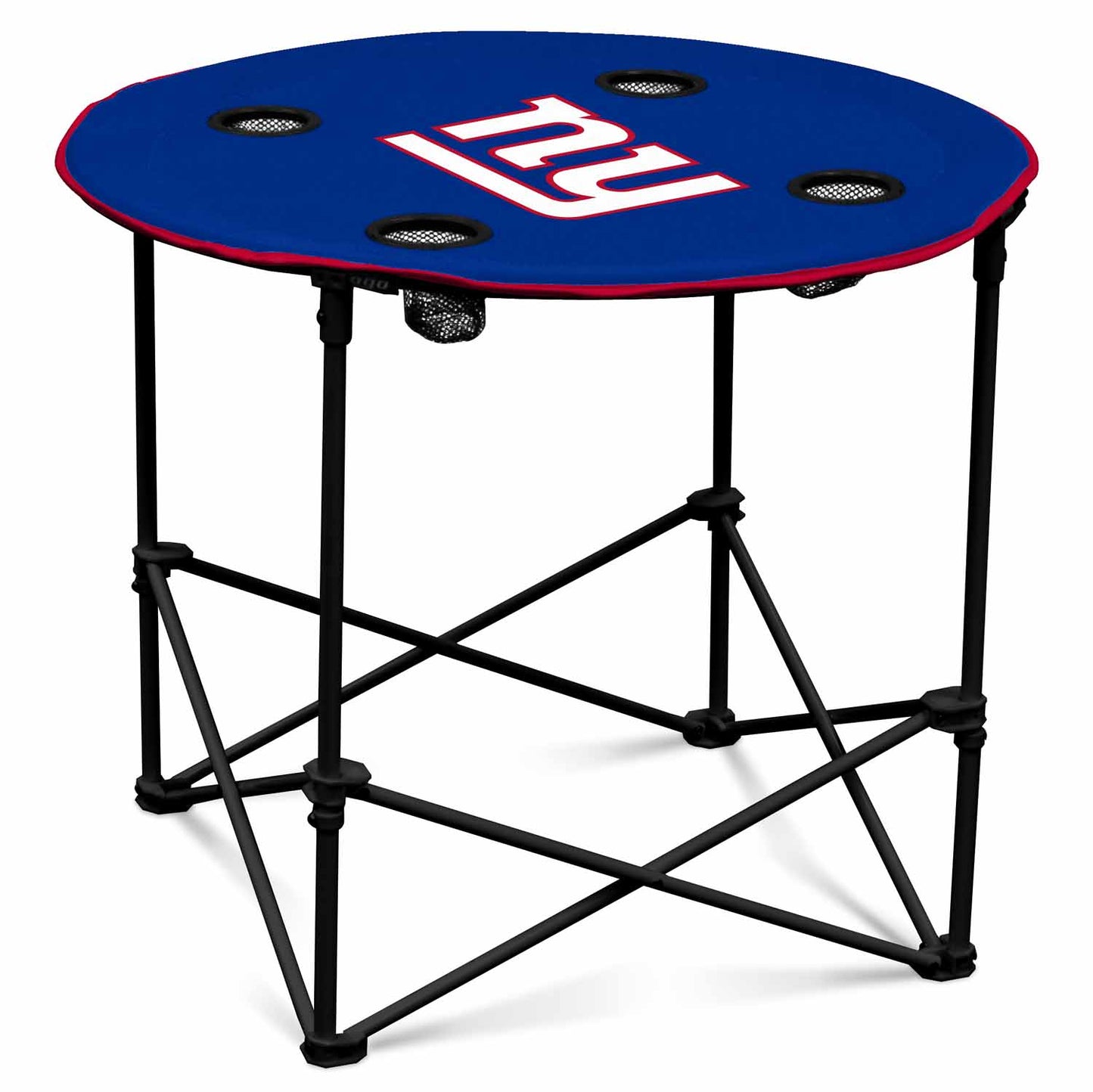 New York Giants NFL Portable Round Tailgate Table With Carrying Bag - Royal