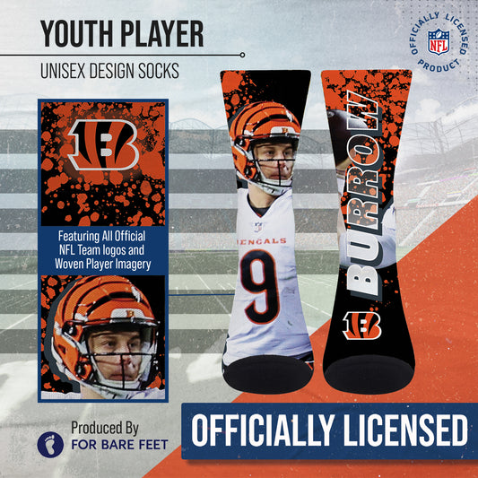Cincinnati Bengals NFL Youth Player Stripe Sock - Black #9