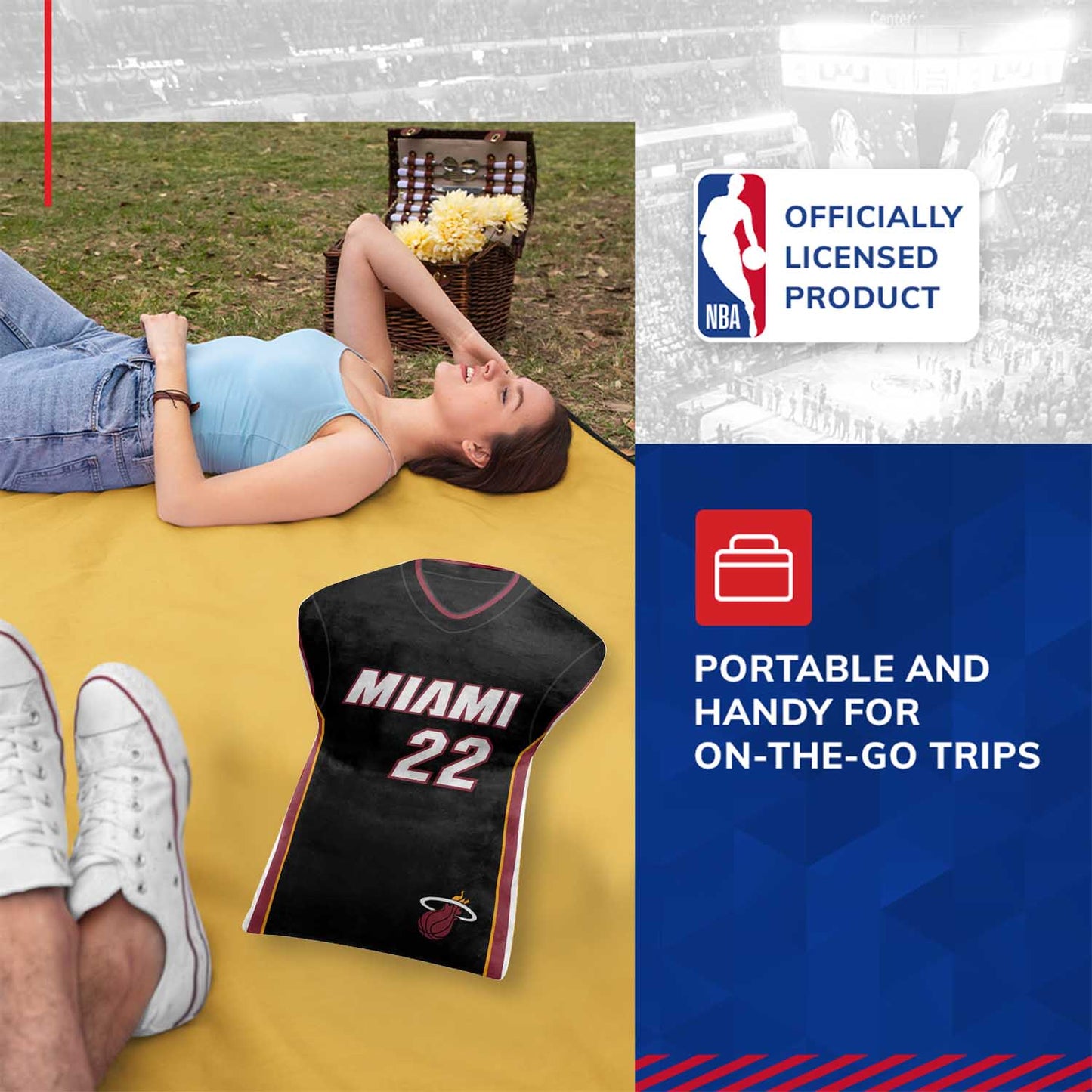 Miami Heat NBA Travel Jimmy Butler Jersey Cloud Pillow Bedding Accessories - Black