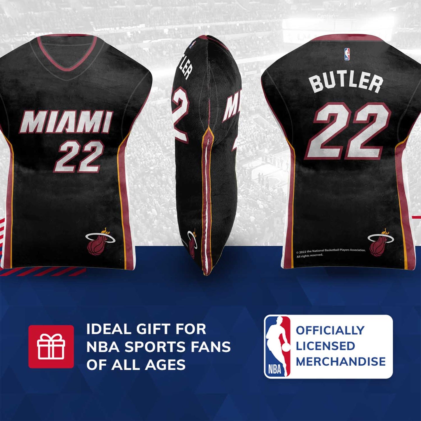 Miami Heat NBA Travel Jimmy Butler Jersey Cloud Pillow Bedding Accessories - Black