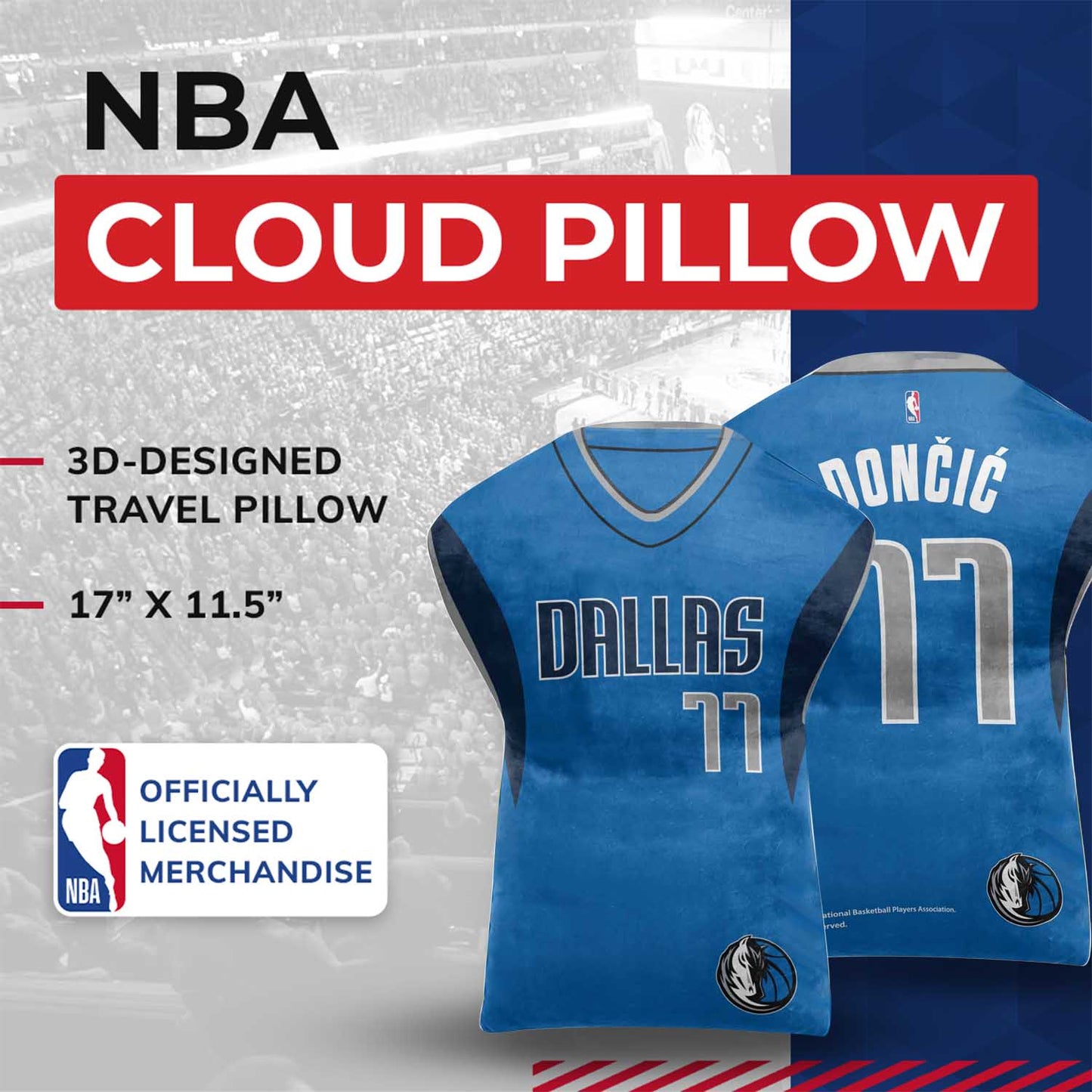 Dallas Mavericks NBA Travel Luka Doncic Jersey Cloud Pillow Bedding Accessories - Blue