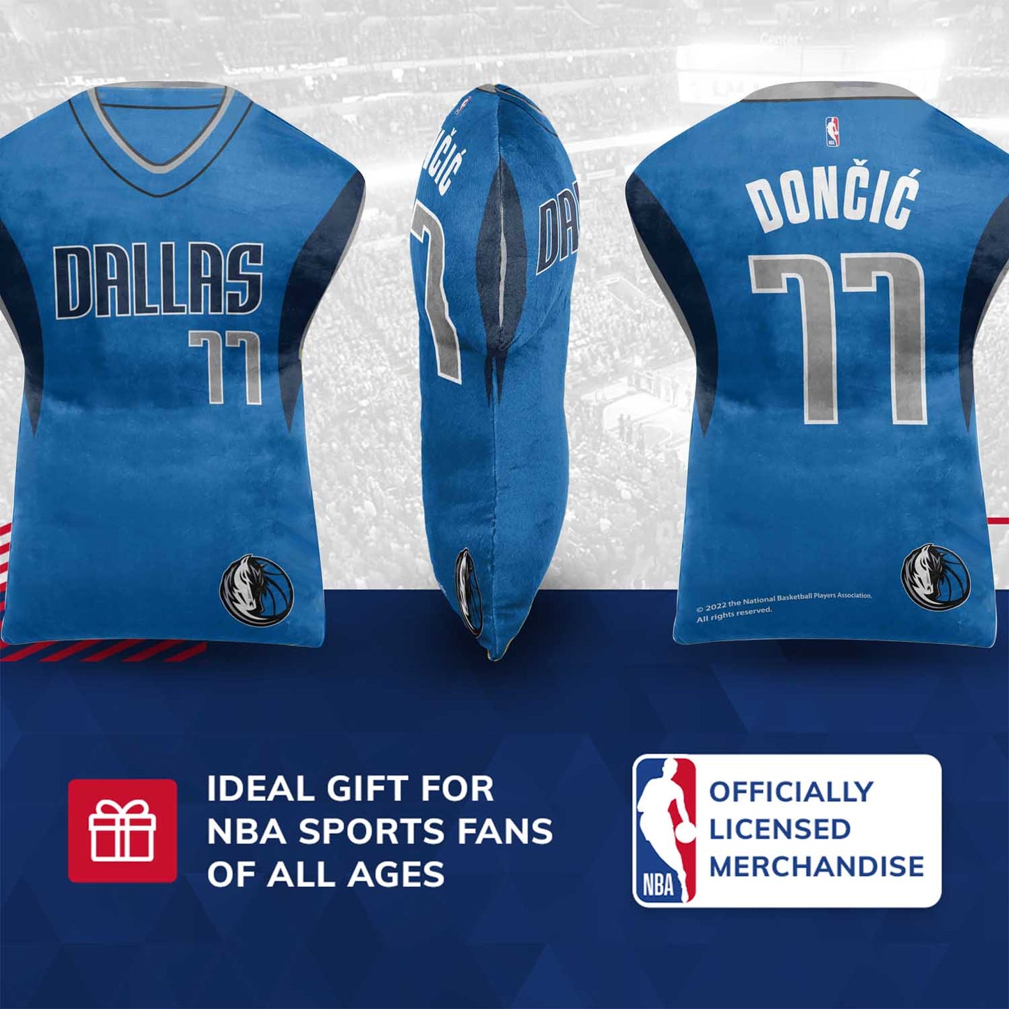 Dallas Mavericks NBA Travel Luka Doncic Jersey Cloud Pillow Bedding Accessories - Blue