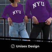 NYU Violets NCAA MVP Adult Long-Sleeve Shirt - Purple
