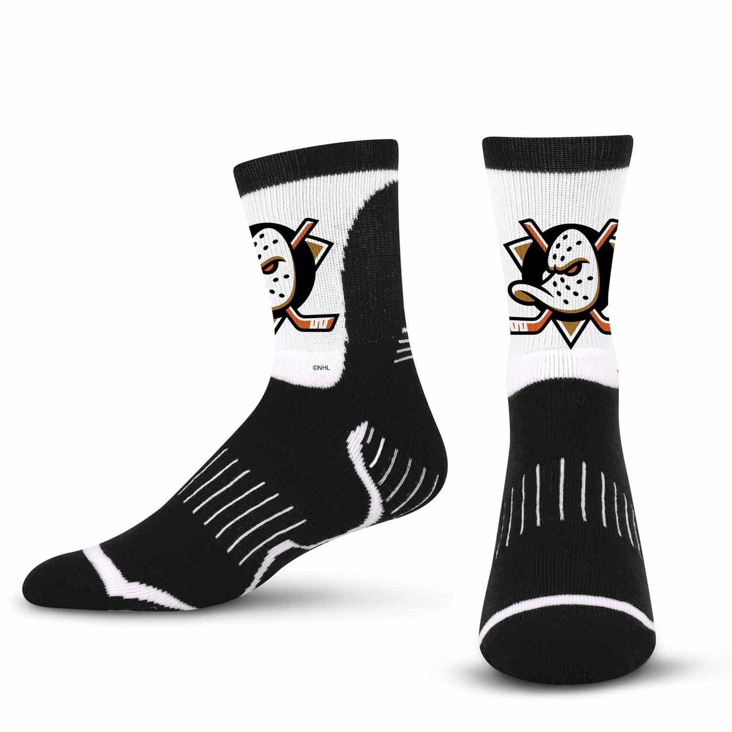 Anaheim Ducks NHL Adult Surge Team Mascot Mens and Womens Quarter Socks - Black