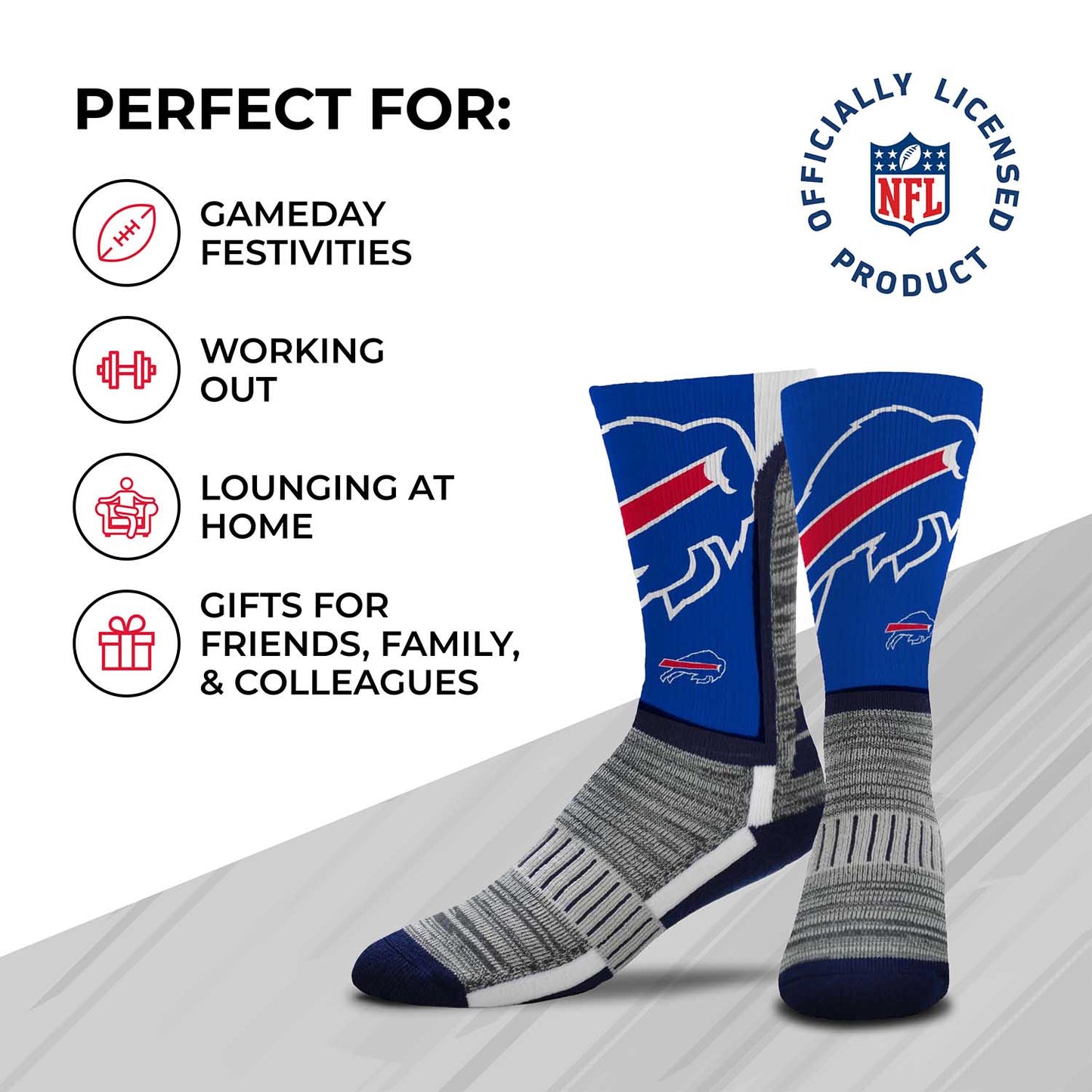 Buffalo Bills NFL Youth V Curve Socks - Blue