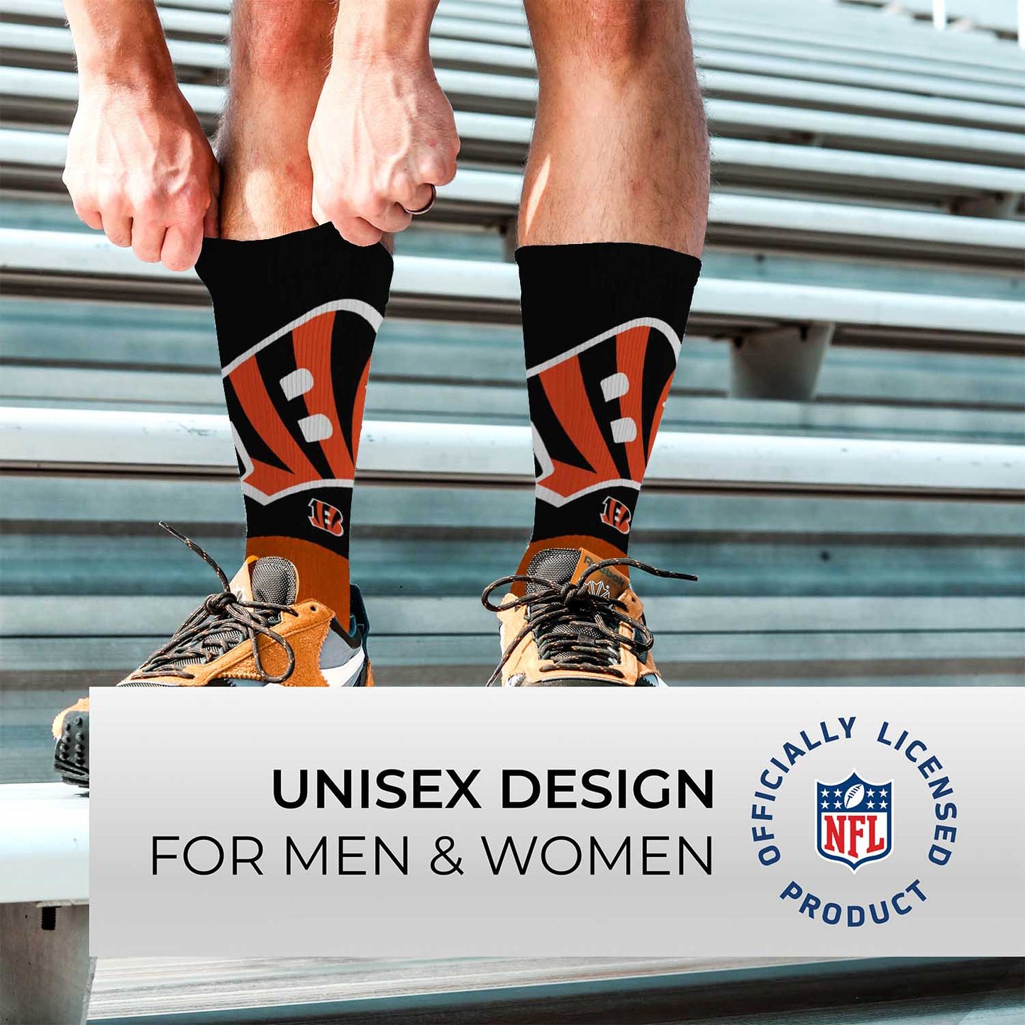 Cincinnati Bengals NFL V Curve Socks - Orange