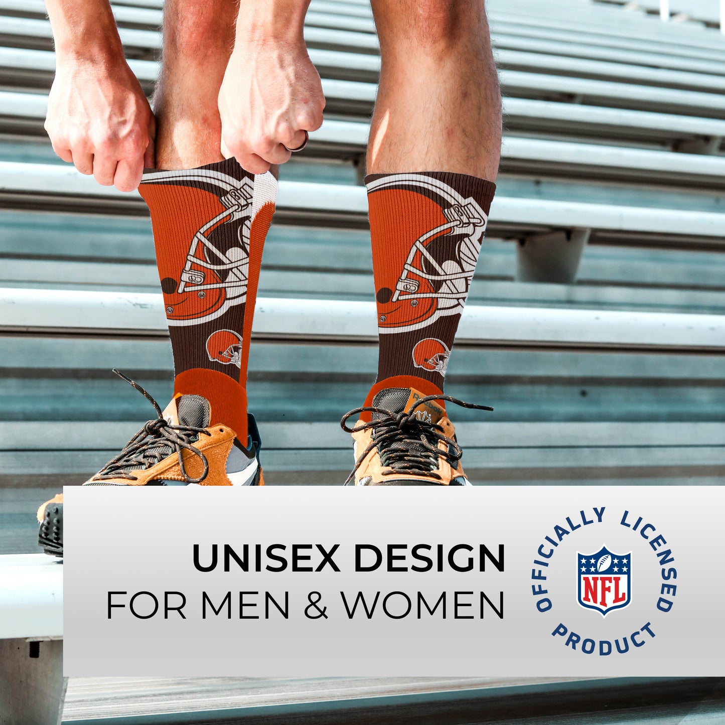 Cleveland Browns NFL Adult Curve Socks - Orange