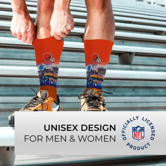 Cleveland Browns NFL Youth Zoom Location Crew Socks - Orange