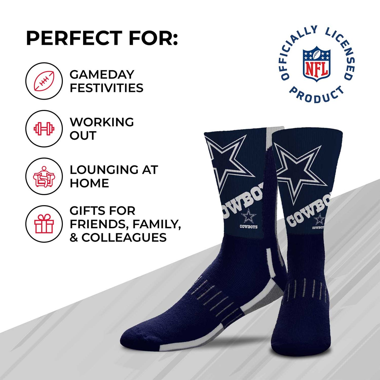 Dallas Cowboys NFL V Curve Socks - Blue