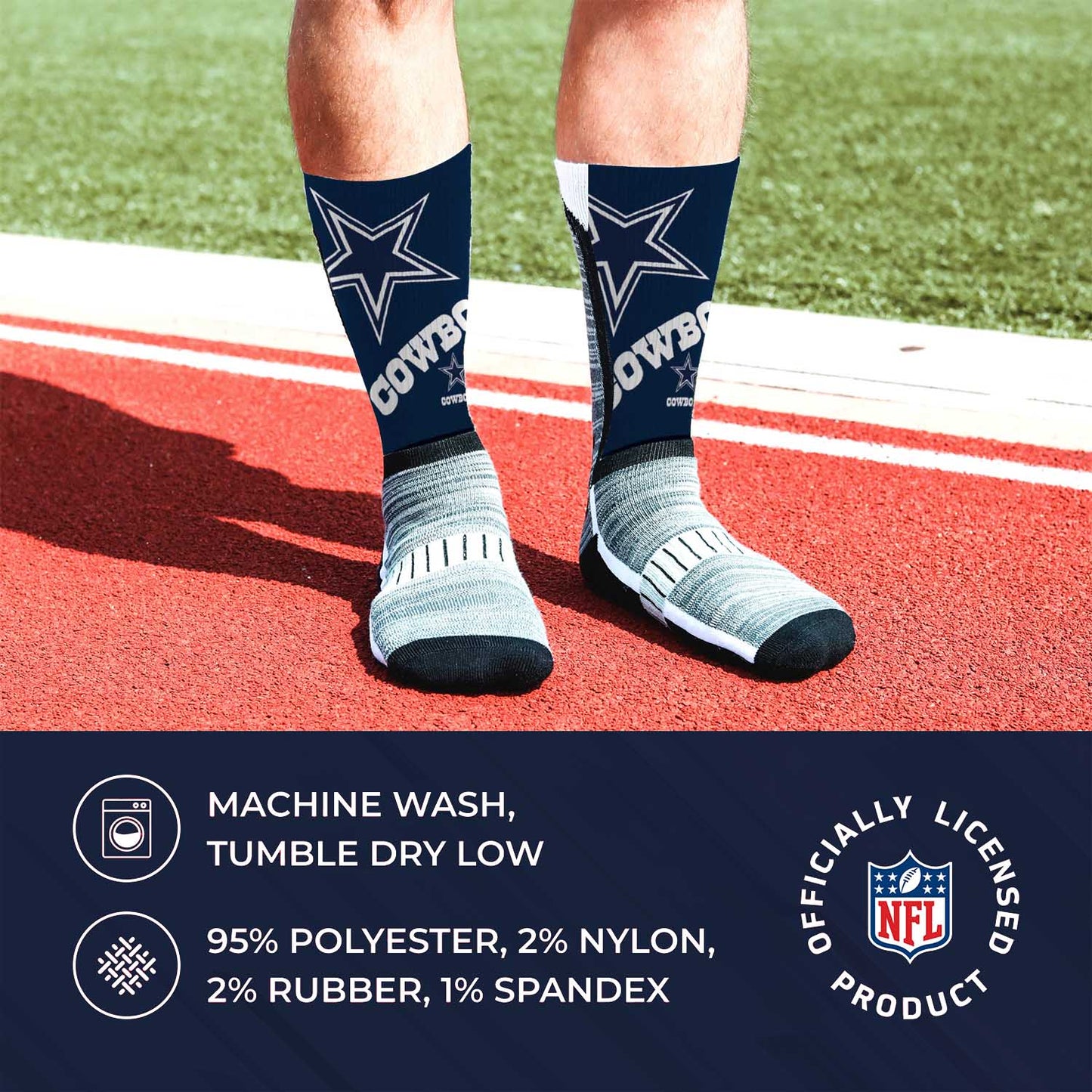 Dallas Cowboys NFL V Curve Socks - Navy
