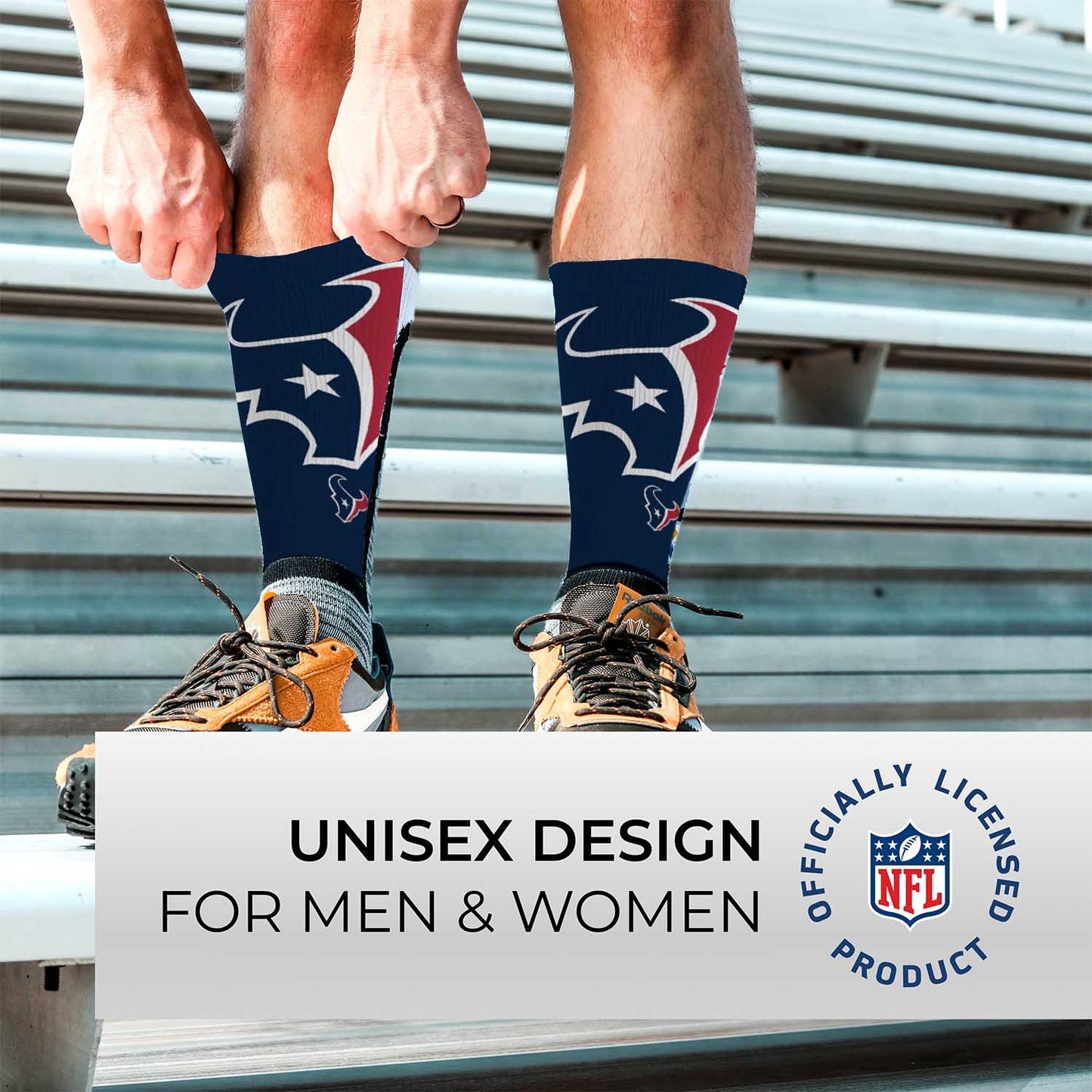 Houston Texans NFL Adult Curve Socks - Navy