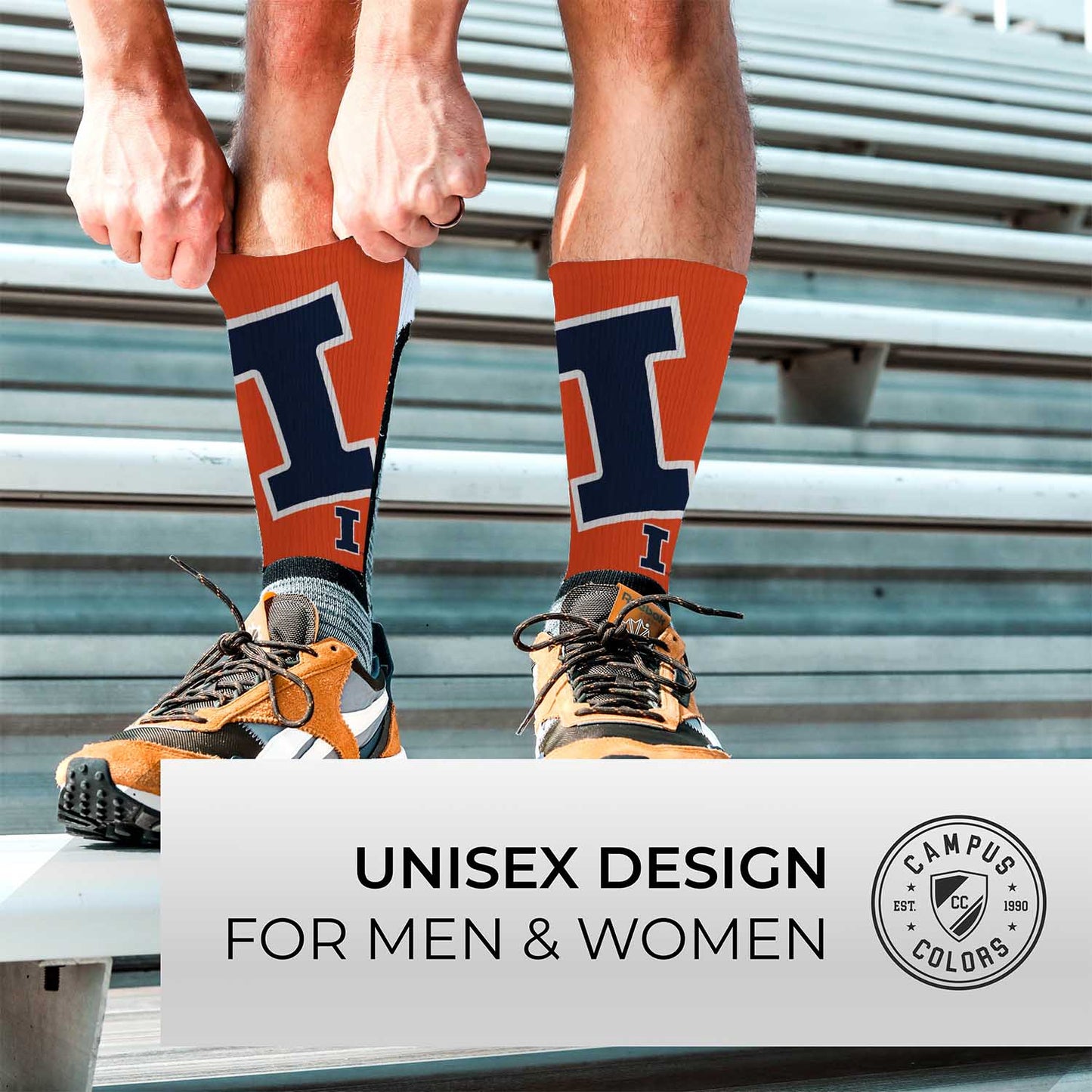 Illinois Fighting Illini NCAA Youth University Socks - Team Color