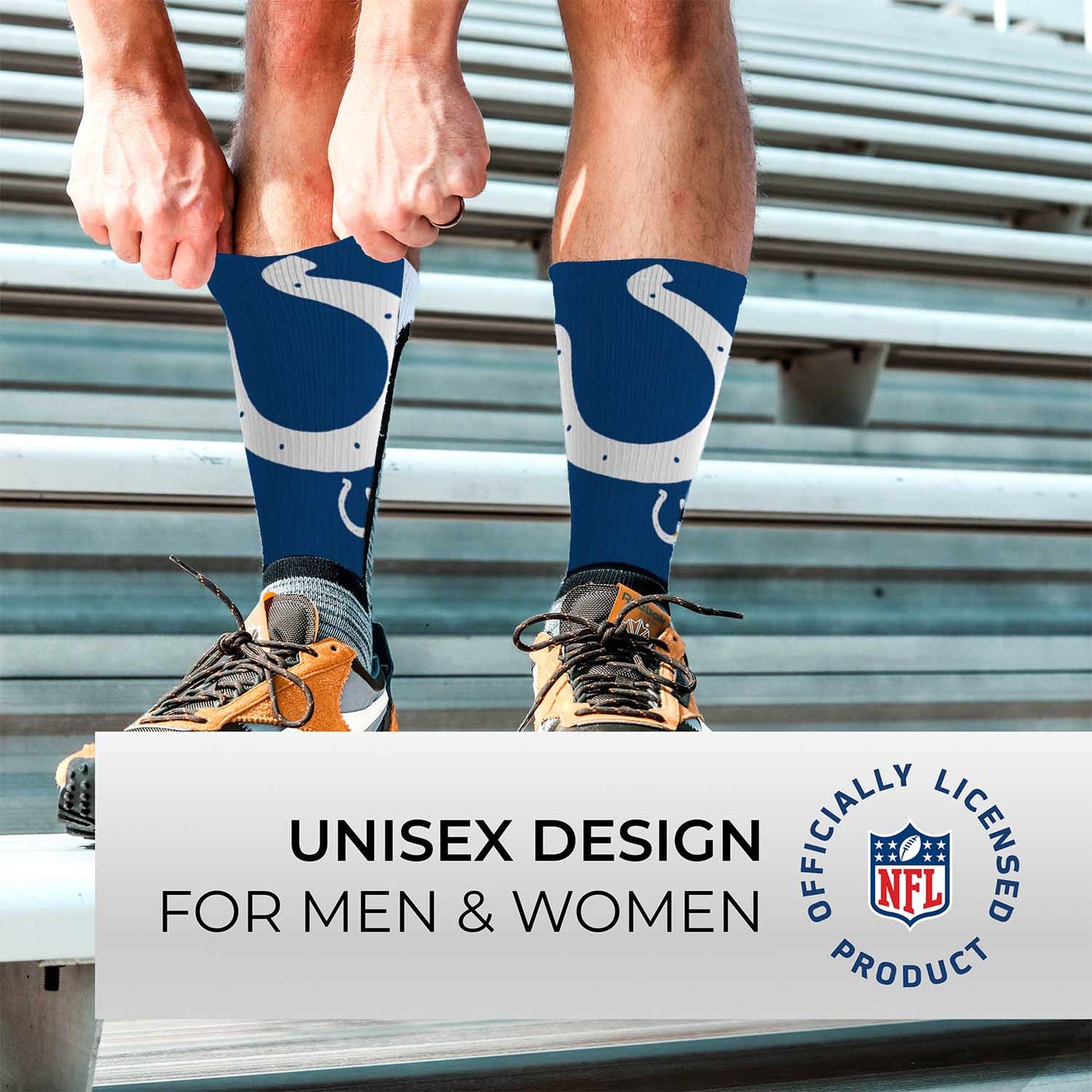 Indianapolis Colts NFL Youth V Curve Socks - Blue
