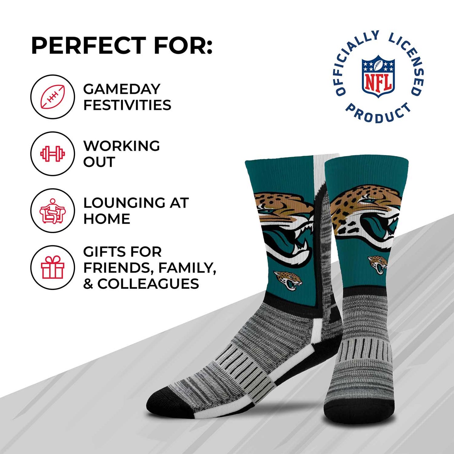 Jacksonville Jaguars NFL Youth V Curve Socks - Teal