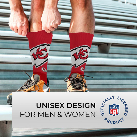 Kansas City Chiefs NFL Youth V Curve Socks - Team Color