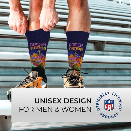 Las Vegas Raiders NFL Youth Zoom Location Crew Socks - Black