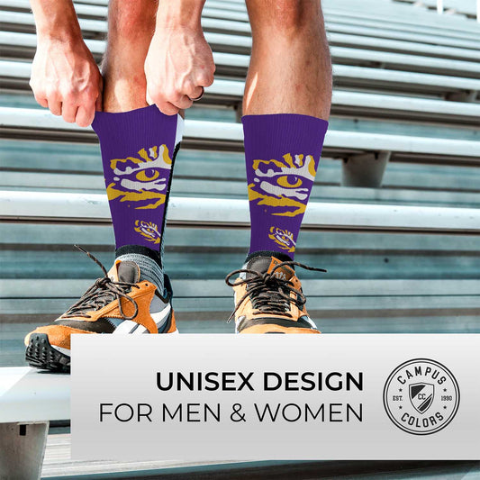 LSU Tigers NCAA Youth University Socks - Violet