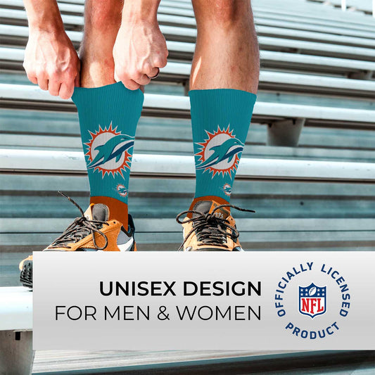 Miami Dolphins NFL V Curve Socks - Orange