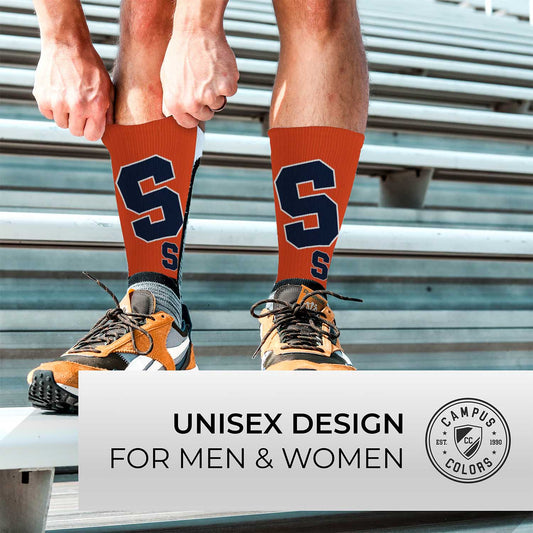 Syracuse Orange NCAA Adult State and University Crew Socks - Orange