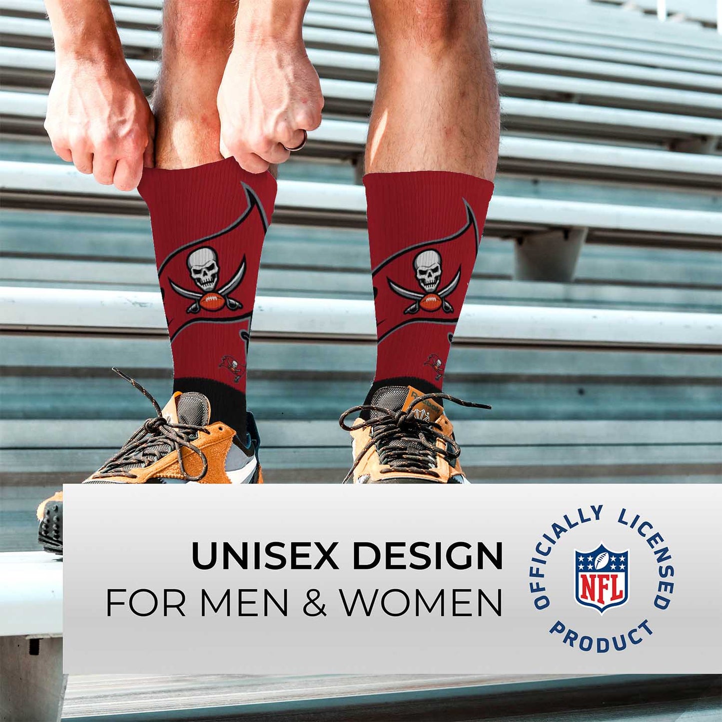 Tampa Bay Buccaneers NFL V Curve Socks - Black