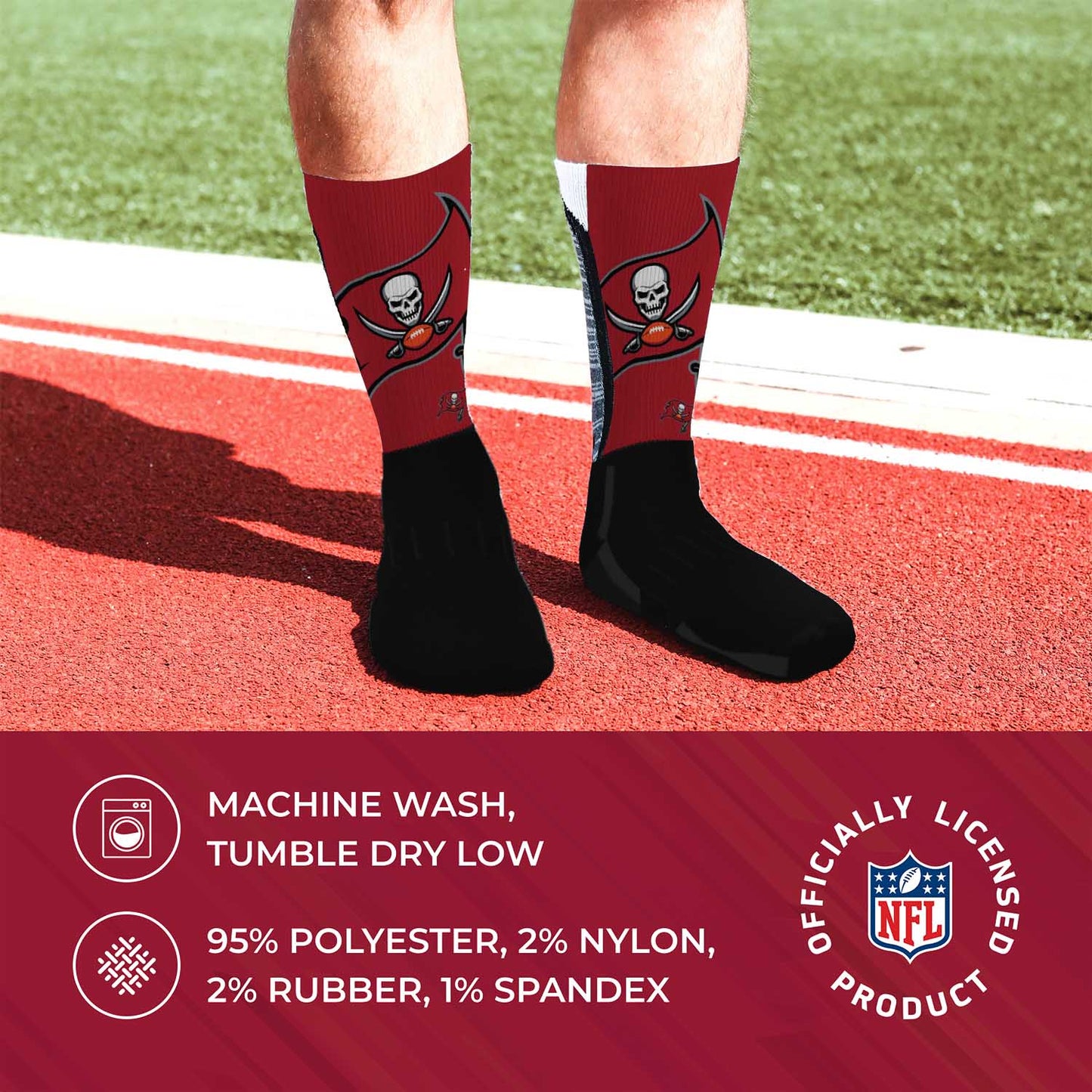 Tampa Bay Buccaneers NFL V Curve Socks - Black