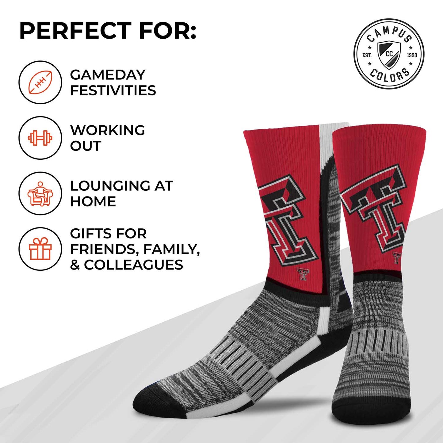 Texas Tech Red Raiders NCAA Youth University Socks - Red