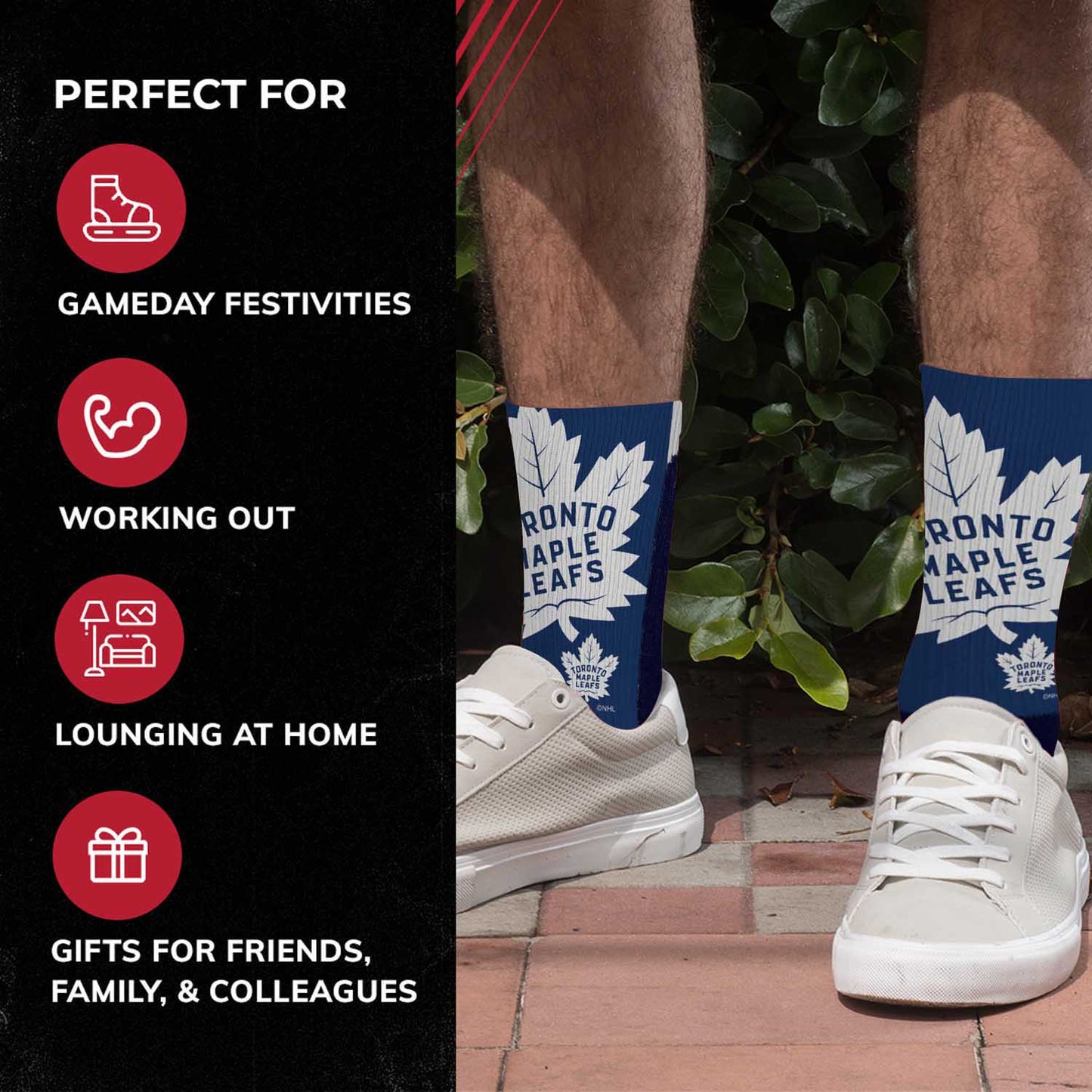 Toronto Maple Leafs Youth NHL Zoom Curve Team Crew Socks - Navy