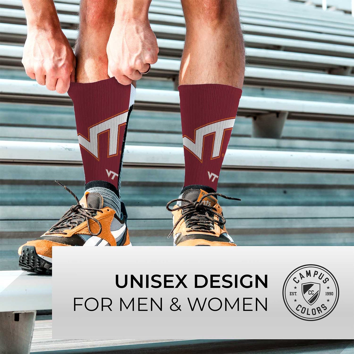 Virginia Tech Hokies NCAA Youth University Socks - Maroon